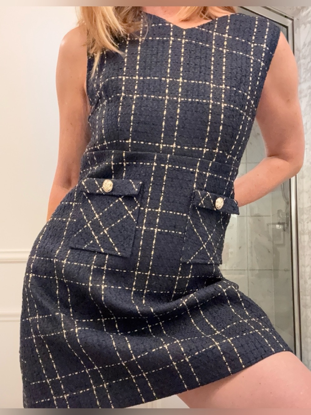 Tweed Short Jacket and Mini Dress Set